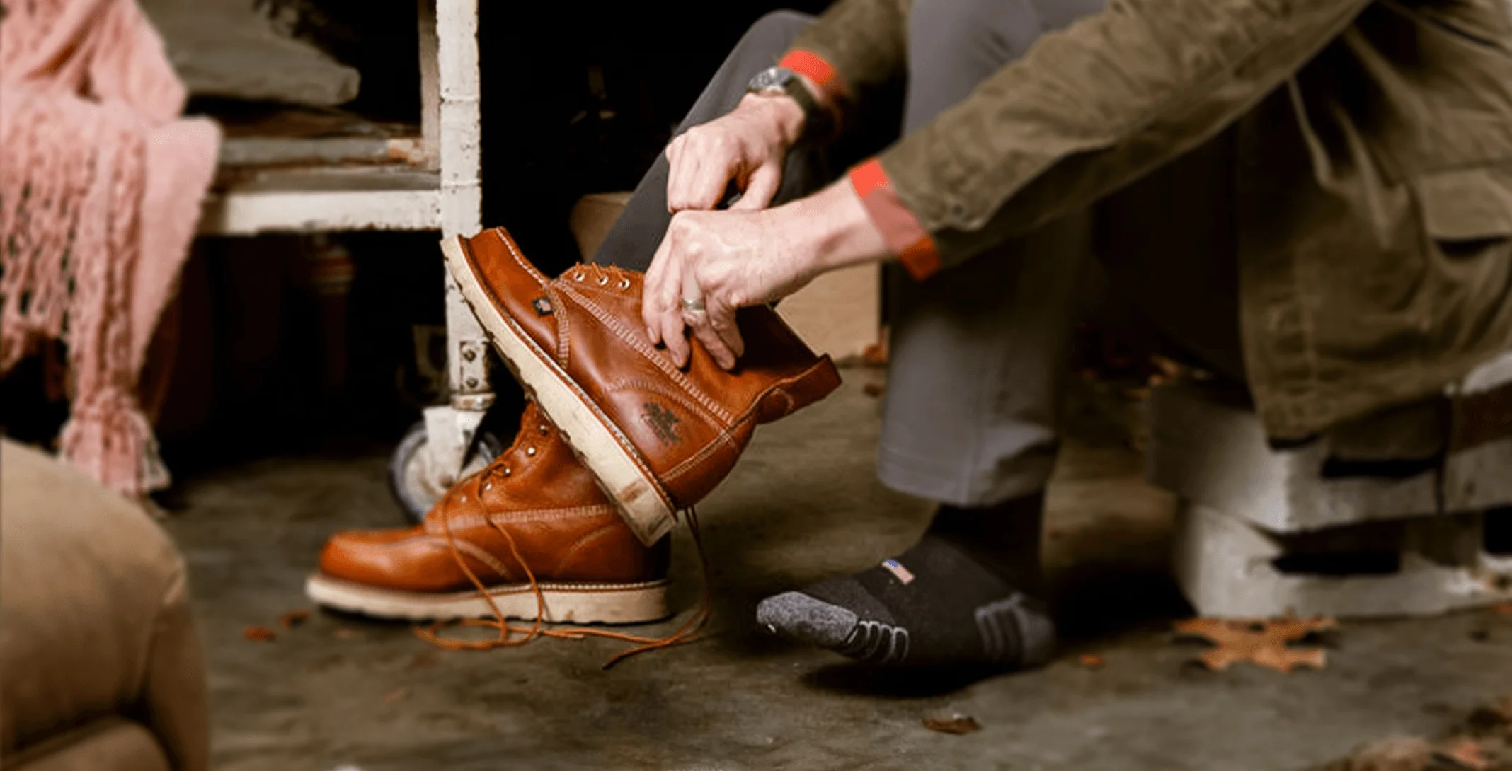 how to keep feet dry in work boots
